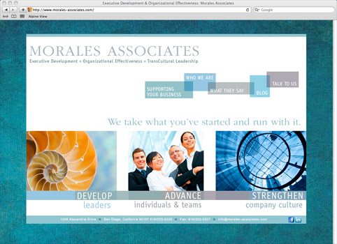 Website for an executive development firm. Custom designed site targets key phrases for Google Search and builds a new brand for the company.